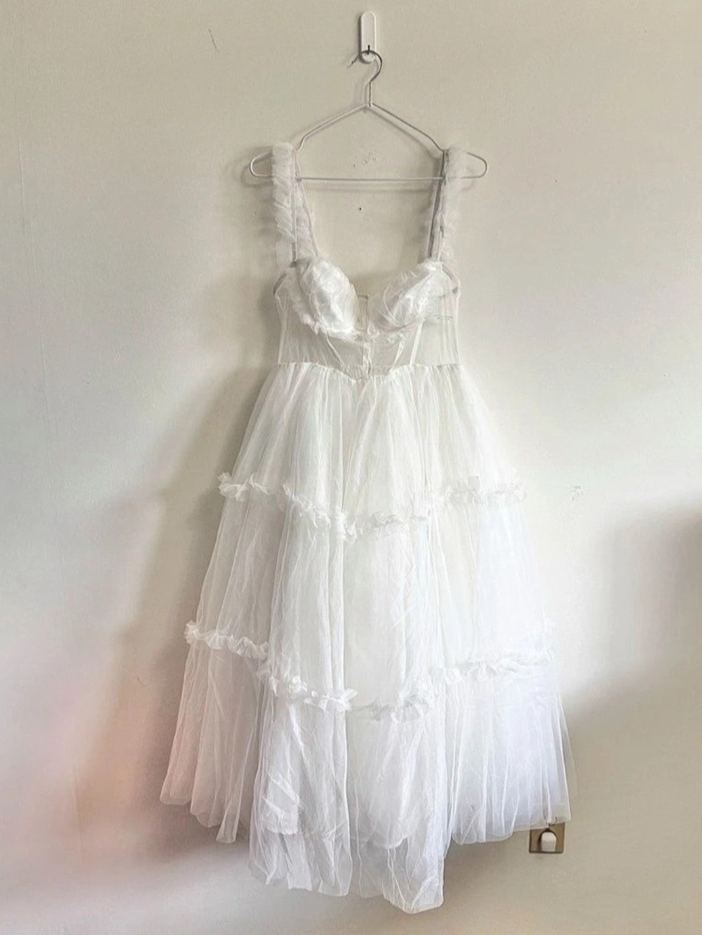 Enchnt White Midi Dress